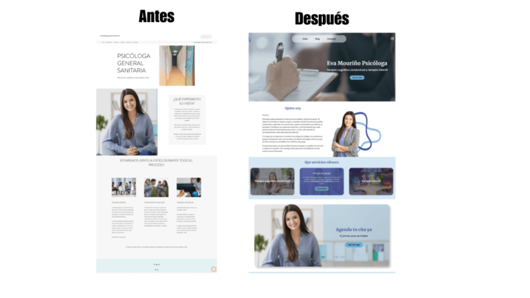 Rediseño UX UI página web con WordPress