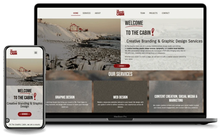 mockup web The graphic cabin